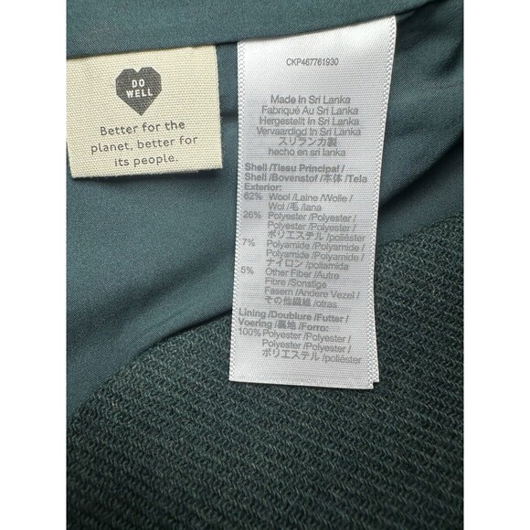 MADEWELL Oversized Green Brushed Dorset Blazer Wool Blend Women's Plus 2X NWT - Picture 6 of 11